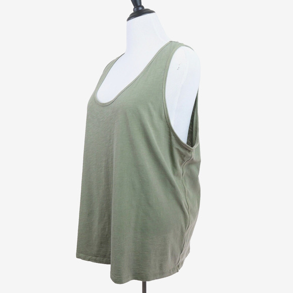Athleta Tops - Athleta Size 3X Organic Daily Tank Coop Neck Shadow Olive Green